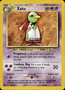 XATU 52/111 UNCOMMON NEO GENESIS POKEMON UNLIMITED LP - Image 1