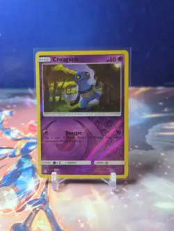 Croagunk Reverse Holo 56/156 SM Ultra Prism Pokemon TCG LP - Image 1