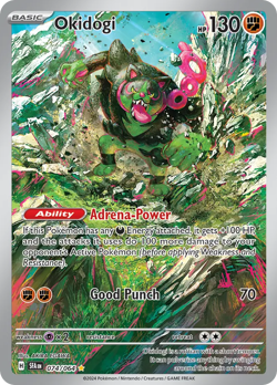 OKIDOGI 074/064 ILLUSTRATION RARE SHROUDED FABLE POKEMON NEAR MINT - Image 1
