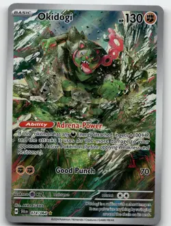 OKIDOGI 074/064 ILLUSTRATION RARE SHROUDED FABLE POKEMON NEAR MINT - Image 2