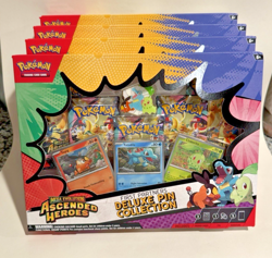 LOT of 4: Pokemon Ascended Heroes First Partner Deluxe Pin Collection. Fast ship - Image 1