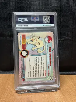 1999 TOPPS POKEMON TV #53 PERSIAN PSA 7 FOIL - Image 3