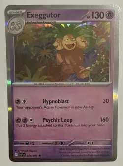 Exeggutor - 024/091 - Holo Rare Paldean Fates Pokemon TCG Card NM - Image 1
