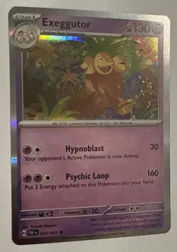 Exeggutor - 024/091 - Holo Rare Paldean Fates Pokemon TCG Card NM - Image 2