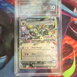 Pokemon Umbreon ex 060/131 Prismatic Evolutions Double Rare Holo TAG 10 - Image 1