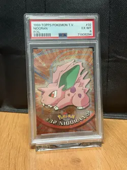 1999 Topps Pokemon TV Nidoran #32 FOIL PSA 6 - Image 2