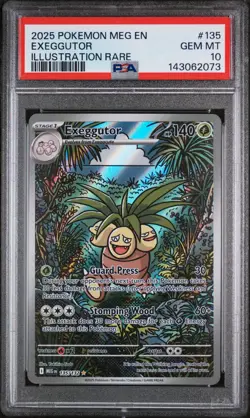 2025 Pokemon Meg En-Mega Evolution #135 Exeggutor Illustration Rare PSA 10 - Image 1