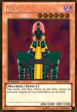 Yugioh! MP Jinzo - PGLD-EN051 - Gold Rare - 1st Edition Moderately Played, Engli - Image 1