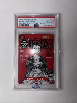 Monkey D Luffy ✖2025 One Peice Magazine Vol 20 ✖PSA 10 Gem Mint - Image 4