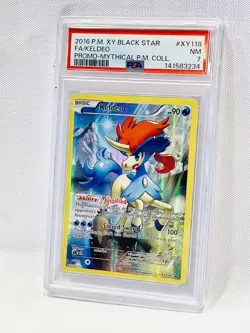 2016 Pokemon TCG XY Keldeo Black Star Promo Card XY118 PSA 7 NM - Image 3