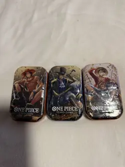 One Piece Card Game Mini-Tin Pack Set Vol.2 New Sealed.Includes Ace, Sabo, Luffy - Image 1