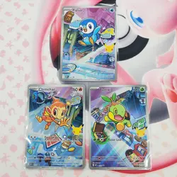 Piplup 042 + Chimchar 041 + Turtwig 040 - First Partner Pokemon Cards - #L300 - Image 1