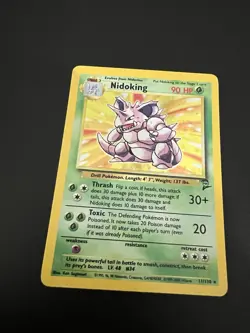 Nidoking 11/130 Base Set 2 2000 Pokemon Card Holo Rare NM - Image 1
