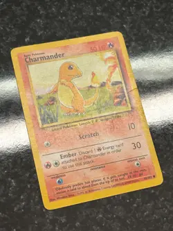 Charmander 046/102 Base Set 1999 Regular Common MP Vintage Pokemon Card - Image 2