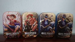 ONE PIECE CARD GAME - Mini TIN PACK- Set VOL. 2 (Lot of 4) Luffy, Ace, Sabo - Image 1