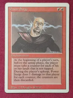 Magic The Gathering REVISED EDITION POWER SURGE red card MTG - Image 1