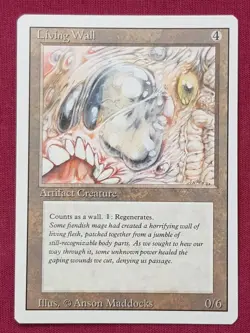 Magic The Gathering REVISED EDITION LIVING WALL artifact card MTG - Image 1