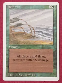 Magic The Gathering REVISED EDITION HURRICANE green card MTG - Image 1