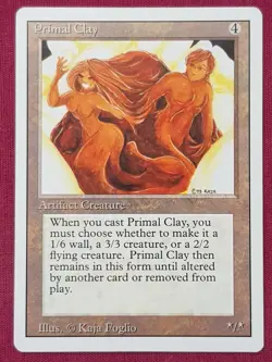 Magic The Gathering REVISED EDITION PRIMAL CLAY artifact card MTG - Image 1