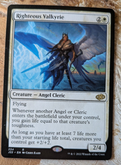 MTG Righteous Valkyrie - Jumpstart 2022 NM - Image 1