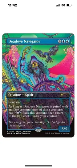 Magic the Gathering Secret Lair - Deadeye Navigator - Rainbow Foil - Image 1