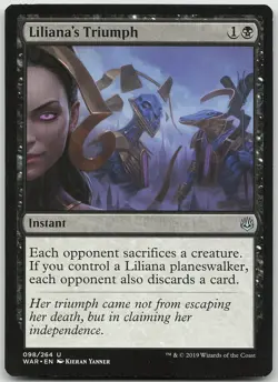 Liliana's Triumph 98 Uncommon War of the Spark MP MTG - Image 1