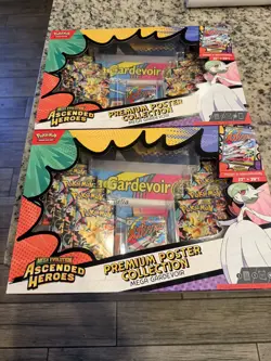 Lot (2) Pokemon TCG Ascended Heroes Premium Poster Collection Mega Gardevoir - Image 1