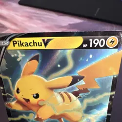Pikachu V SWSH063 Pokemon TCG Sword & Shield Black Star Promo Holo - LP - Image 3