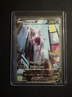 Mewtwo V (Alternate Full Art) 072/078 Pokemon GO Holo - Image 1