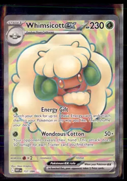 Pokemon Whimsicott ex 157/086 White Flare Full Art Ultra Rare Holo - Image 1
