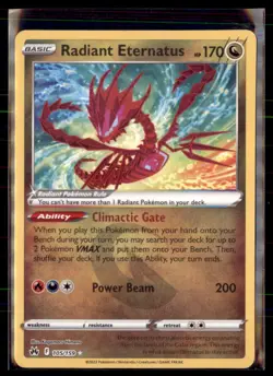 Pokemon Radiant Eternatus 105/159 Crown Zenith Radiant Rare - Image 1