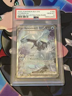 2025 POKEMON BLK EN-BLACK BOLT SPECIAL ILLUSTRATION RARE #165 KYUREM EX PSA 10 - Image 1