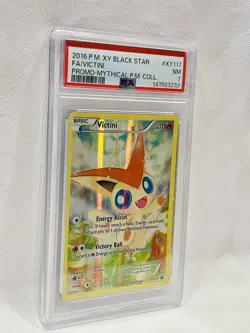 2016 POKEMON XY BLACK STAR PROMO MYTHICAL POKEMON COLL FULL ART/VICTINI PSA 7 - Image 2