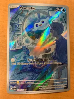 Pokemon TCG Mantyke 189/182 Illustration Rare Paradox Rift NM/M - Image 1