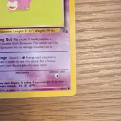 Pokemon 1999 WOTC 1st Edition Fossil Slowpoke 55/62 - LP - Image 5