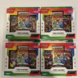 Pokemon First Partner Illustration Collection Series 1 Boxes (Lot of 4) - Image 1