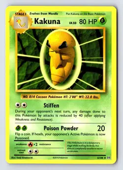 Kakuna 6/108 Uncommon Evolutions Pokemon Near Mint - Image 1