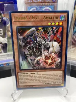 YuGIOh Doom of Dimensions DoomZ V Five Amalthe Ultra Rare DOOD- EN009 - Image 1