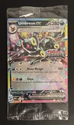 POKEMON TCG SEALED Prismatic Evolutions UMBREON EX Stamped Promo Card 060/131 - Image 2