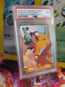 Pokemon Card carddass vending anime Japanese Fearow Vs Pidgeotto #196 PSA 9 - Image 1