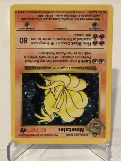 Pokemon Ninetales TCG Base Set Holo Shadowless Rare Card 12/102 - Image 2