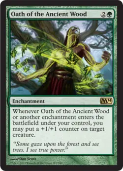 Oath of the Ancient Wood Light Play, English Magic the Gathering MTG Magic 2014 - Image 1