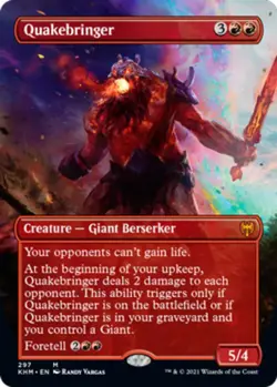 1x Quakebringer ~~ Borderless NM-Mint, English Kaldheim MTG Magic - Image 1
