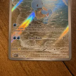 Pokemon TCG Squirtle 170/165 Scarlet & Violet 151 Illustration Rare - English NM - Image 2