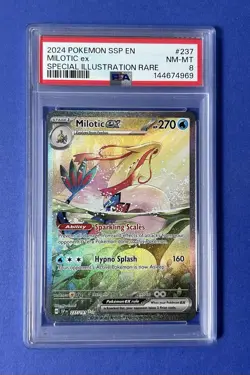 2024 Pokemon SSP EN Milotic ex Special Illustration Rare #237 PSA 8 NM-MT - Image 1