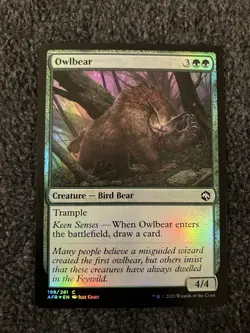 Magic The Gathering MTG - Owlbear Foil - AFR - Image 1