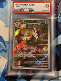 2023 Kirlia PSA Mint 9 Pokemon Illustration Rare Scarlet & Violet Base Set #212 - Image 1