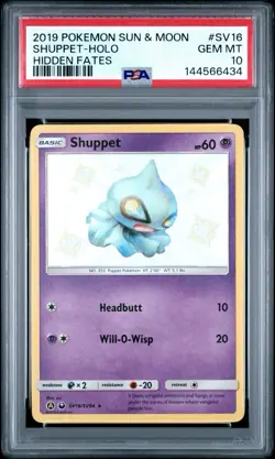 PSA 10 SHUPPET-HOLO 2019 POKEMON SUN & MOON HIDDEN FATES #SV16 - Image 1