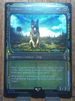MTG❤ Dogmeat, Ever Loyal ( FOIL Showcase ) Universes Beyond: Fallout, NEAR MINT - Image 1