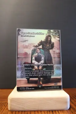 NM Borderless Foil Vayne Carudas Solidor, MTG, Final Fantasy, Magic 46 ManaFam - Image 1